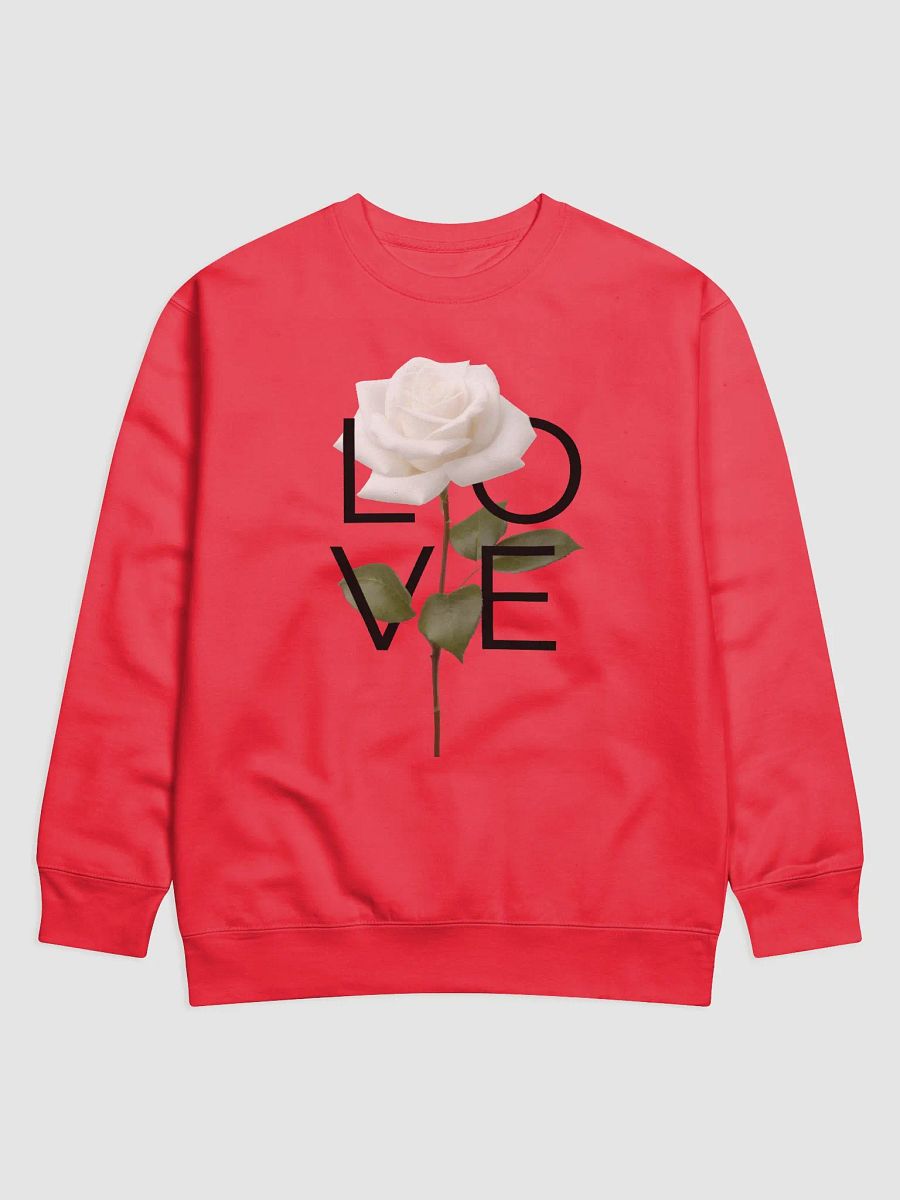 'Love' White Rose Cotton Premium Sweatshirt product image (1)