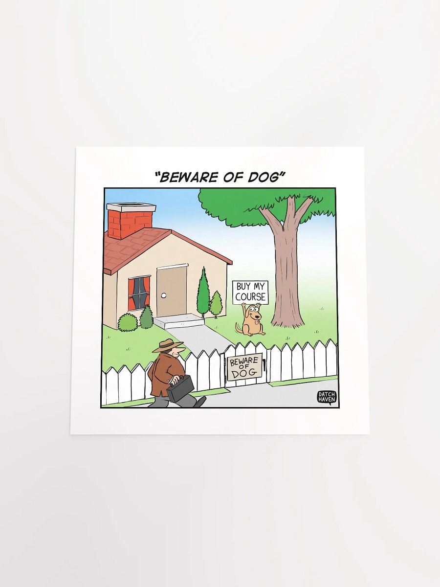 "Beware of dog" poster (10″×10″) product image (4)