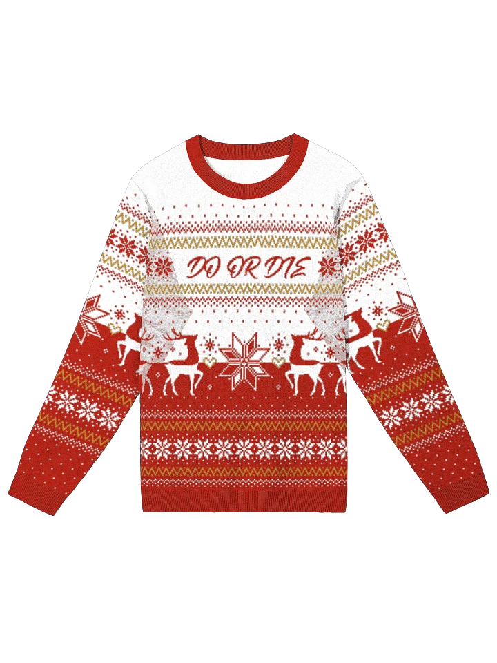 Festive Knitted Sweater: DO OR DIE Edition product image (1)