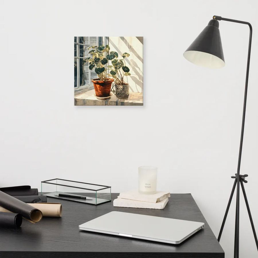 Art2401-10 Potted Plants Still Life - Canvas Print - sm product image (8)