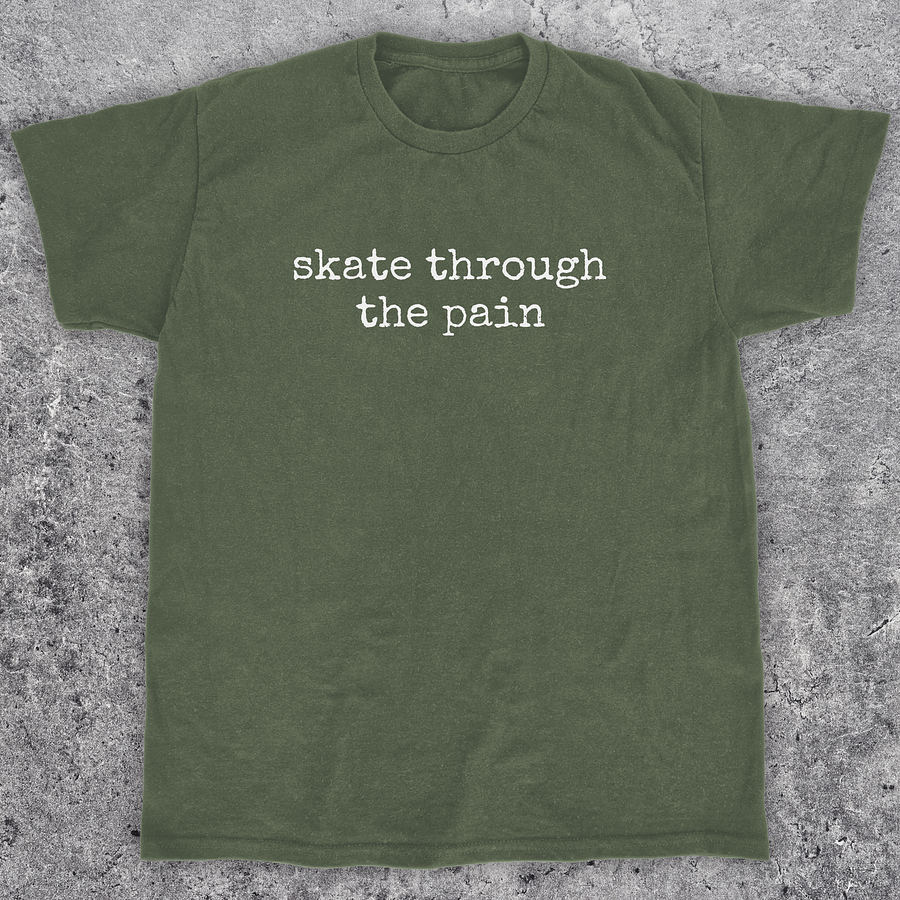 Skate through the pain, Skateboarding t-shirt, Unisex product image (1)