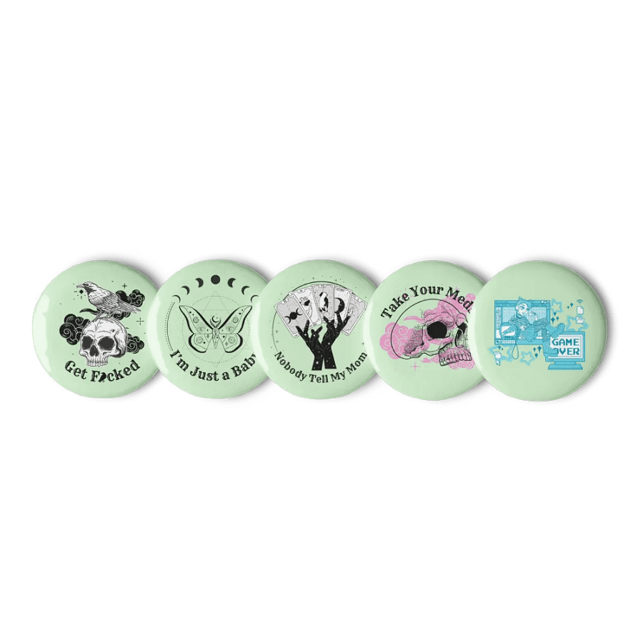 Pin Set of 5 (Green Background) product image (4)