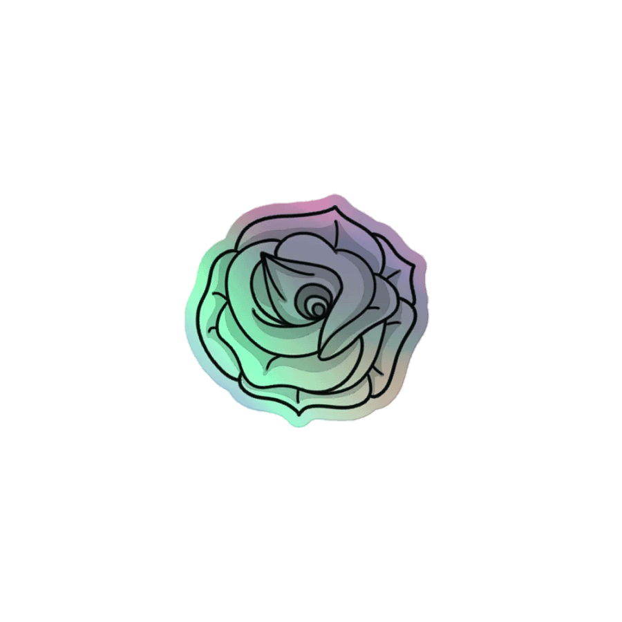 Blooming Rose - Holographic Sticker product image (1)