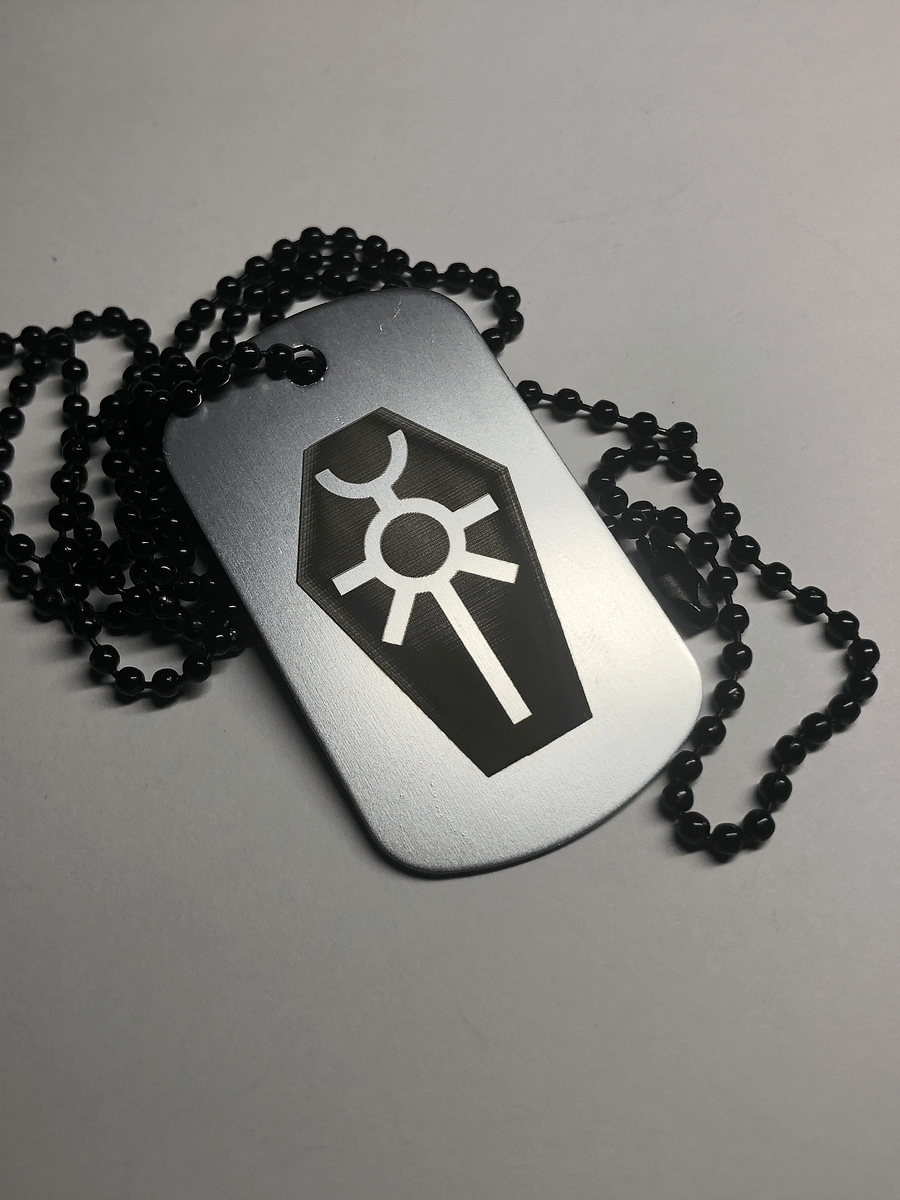 METAL TOMB - Engraved Dog Tag Pendant Necklace product image (2)