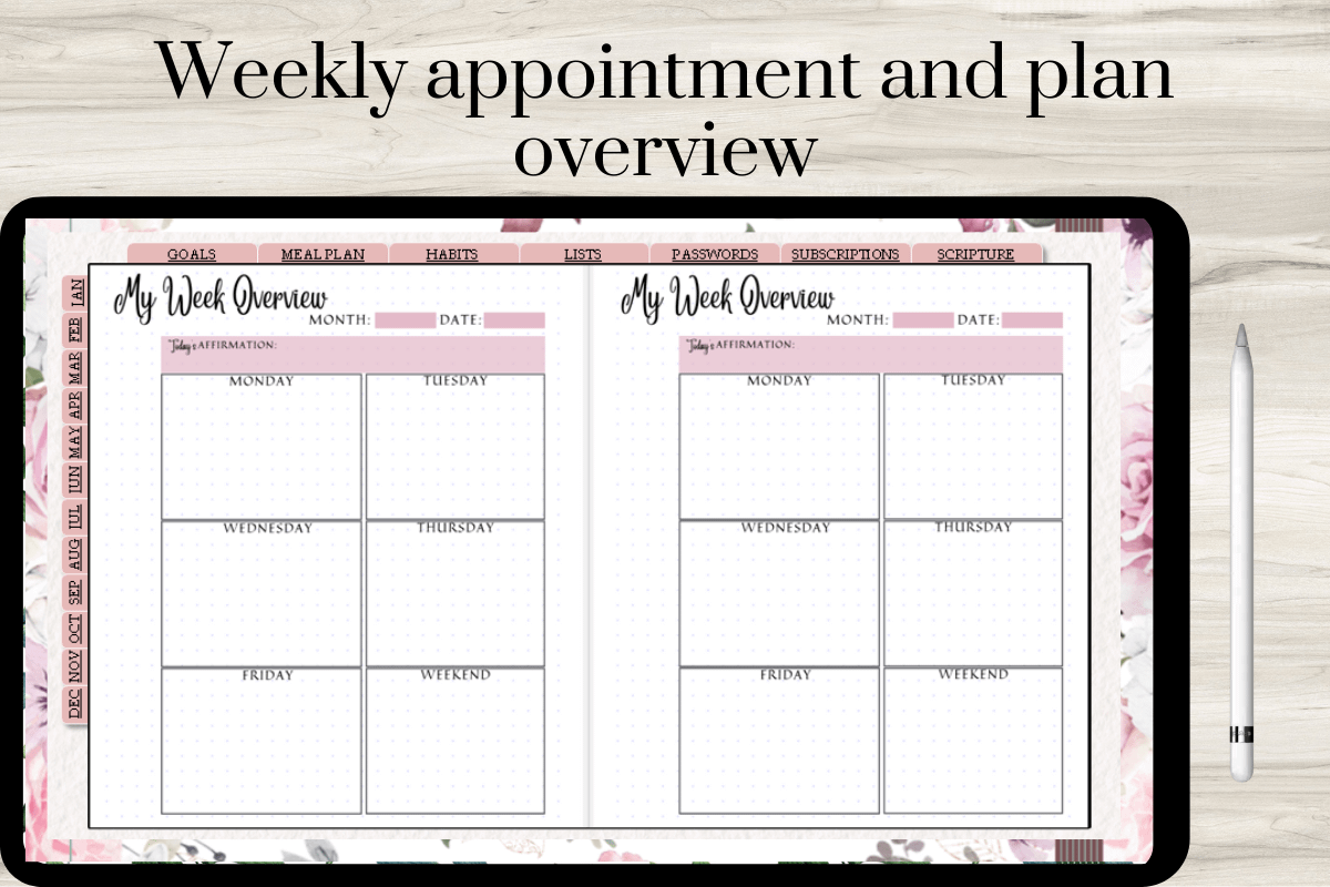 Goodnotes Digital Planning Journal | Clickable Links product image (11)