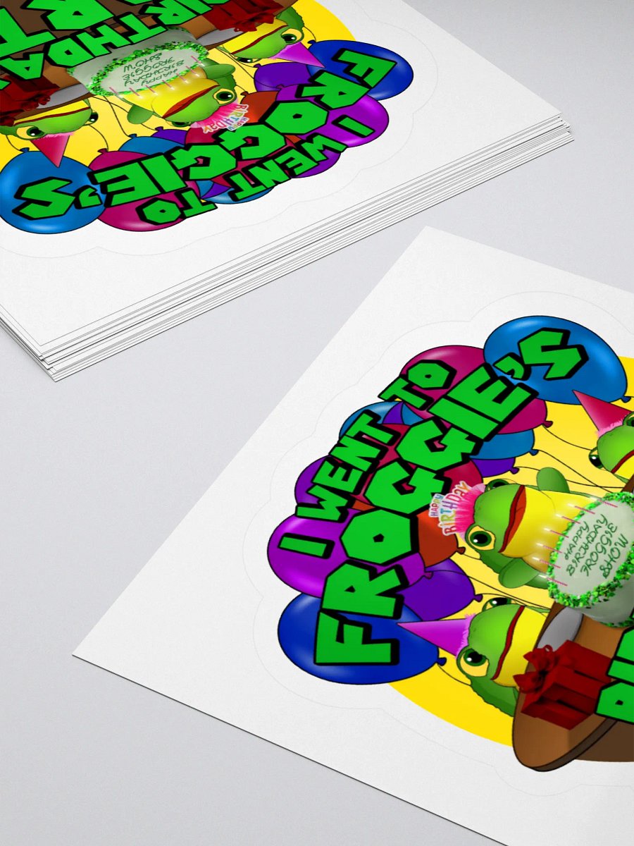 LIMITED FROGGIE'S BIRTHDAY STICKER product image (12)