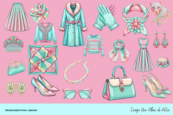 50s Fashion Accessories Transparent PNG product image (2)