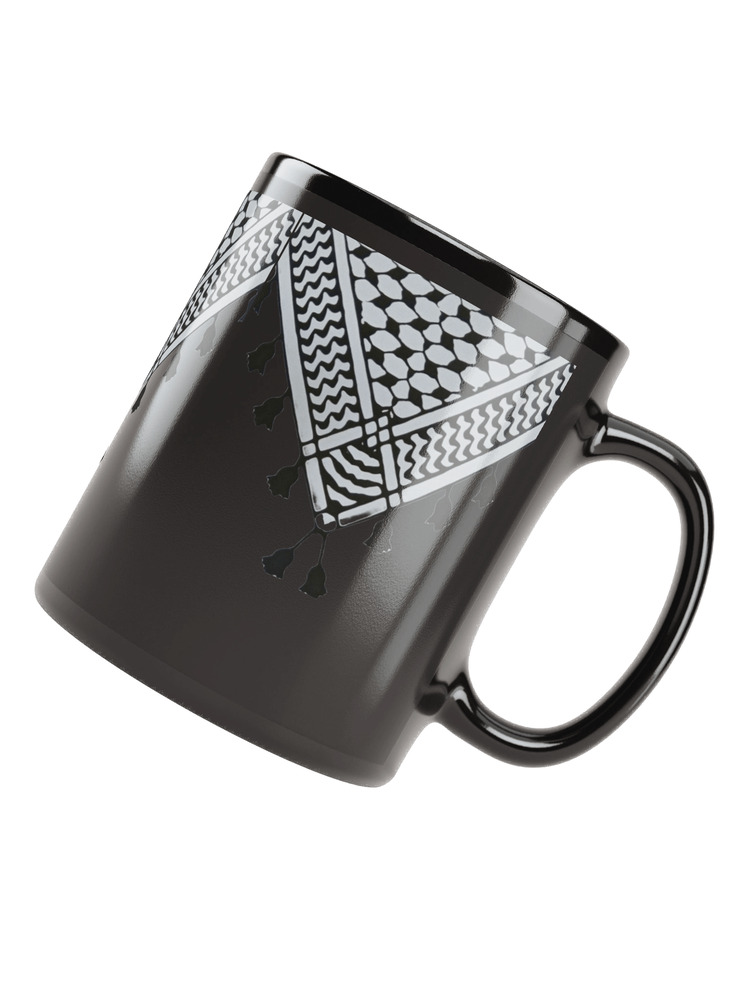 Palestine Keffiyeh Black Mug product image (8)