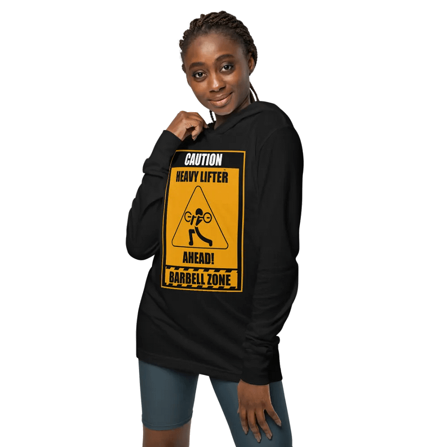 Caution Heavy Lifter Ahead Unisex Hooded Tee product image (8)