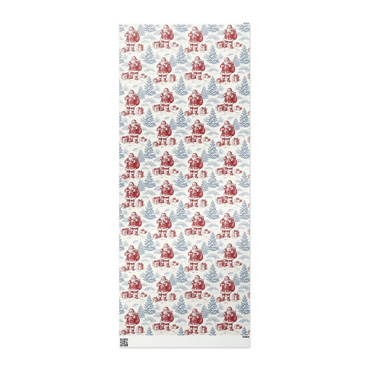 Santa Claus Toile Chinoiserie Wrapping Paper product image (2)