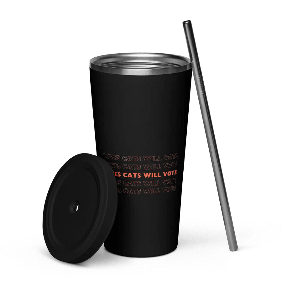 Loves Cats Will Vote Insulated Tumbler product image (8)