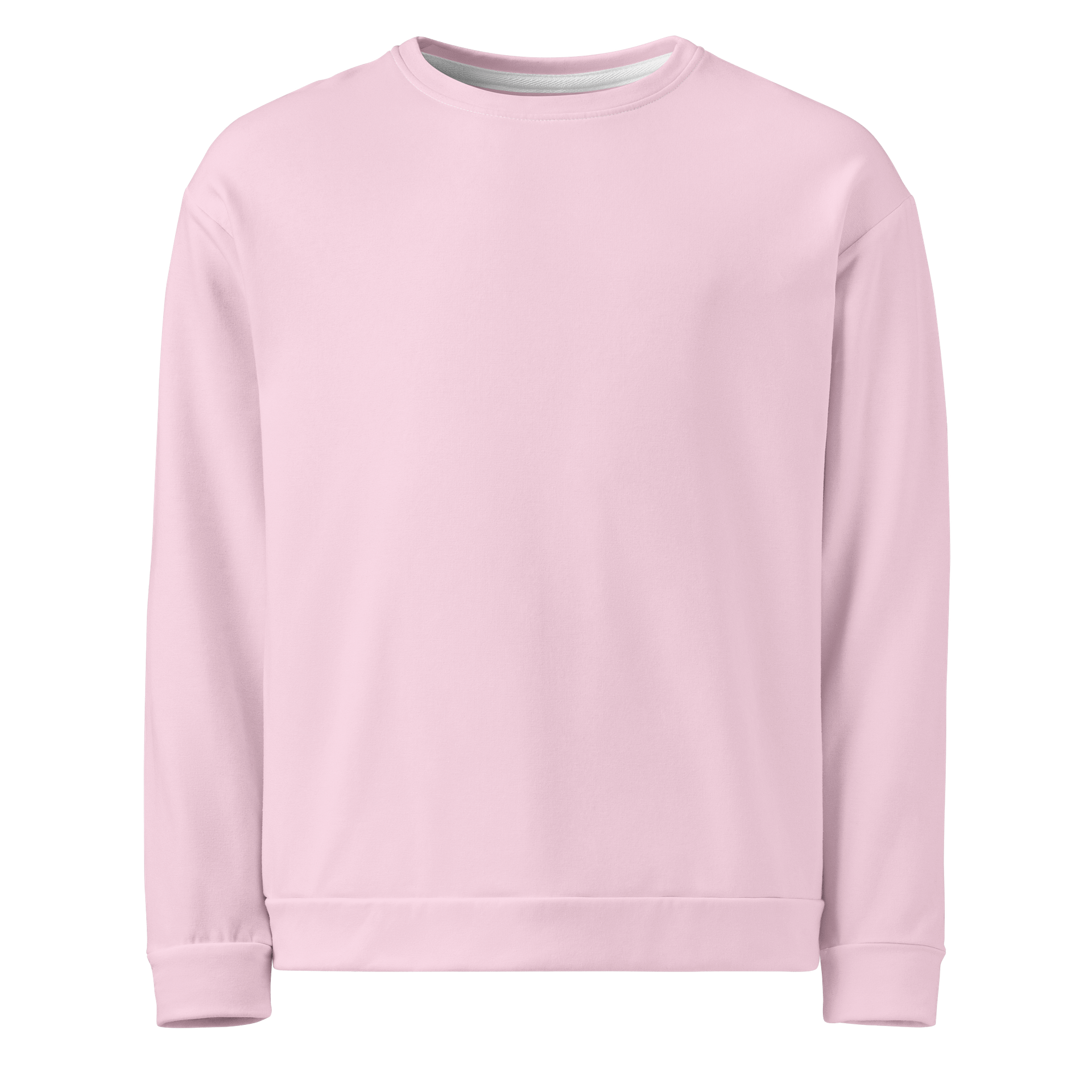 Baby Pink Solid Color Eco Friendly Unisex Sweatshirt product image (1)