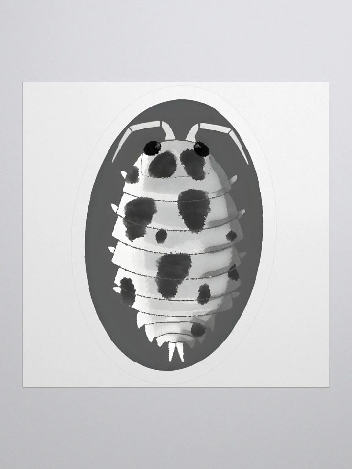 Dairycow Isopod Sticker with Background product image (4)