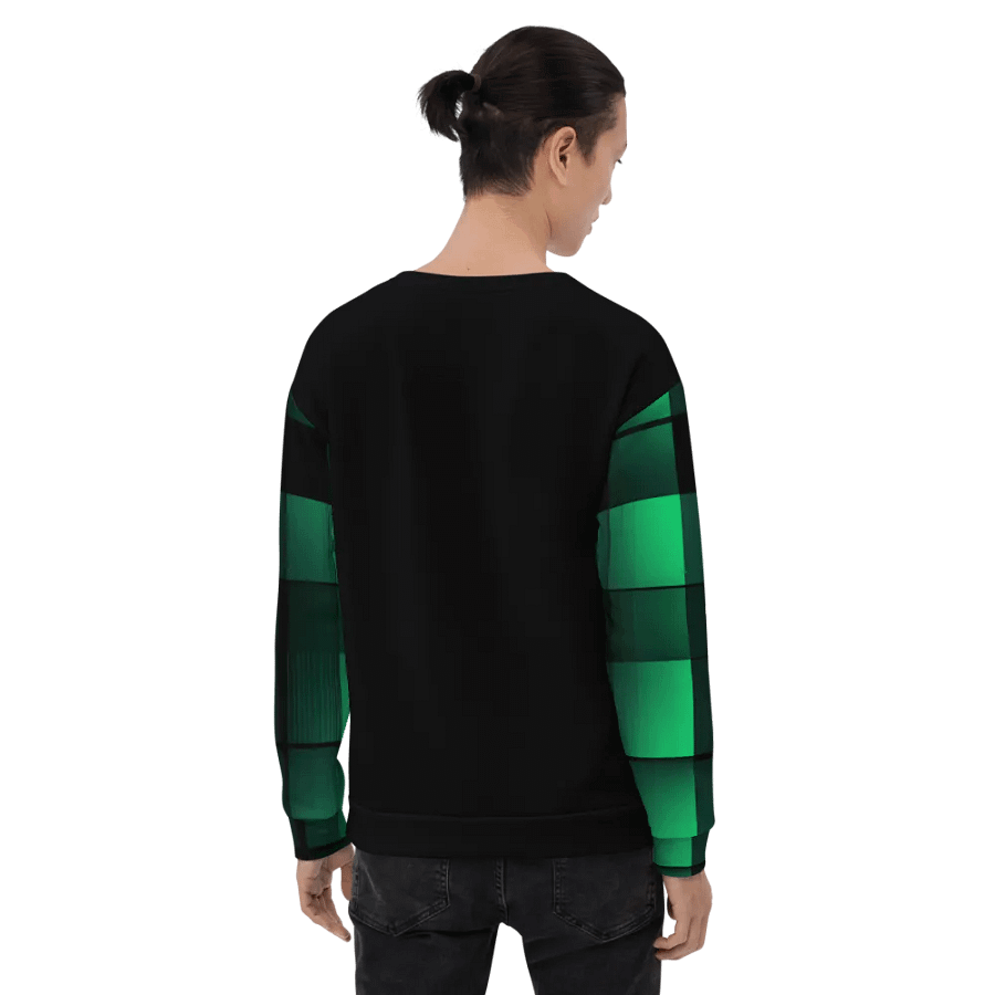 Black And Green Squares Unisex Sweatshirt product image (10)