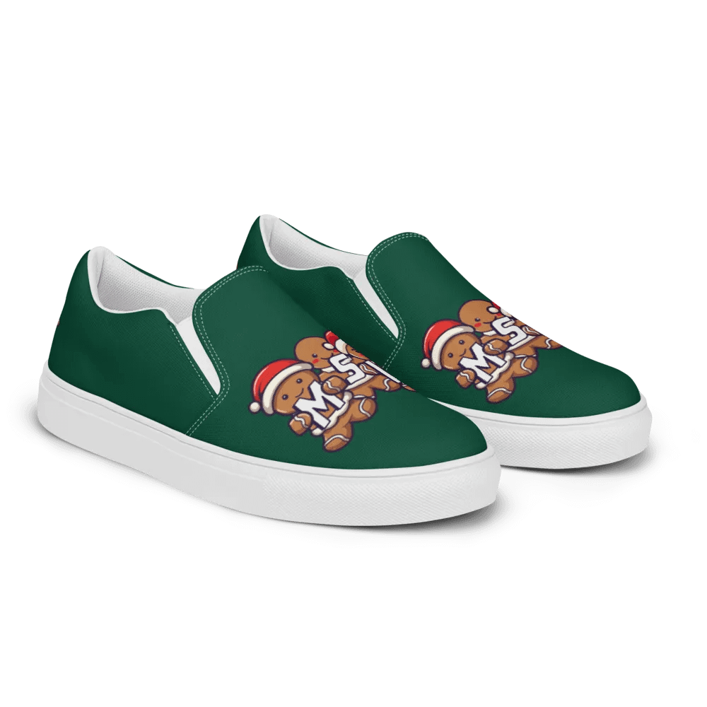 MSLA Holiday Gingerbread Women's Slip-On Canvas Shoes product image (9)