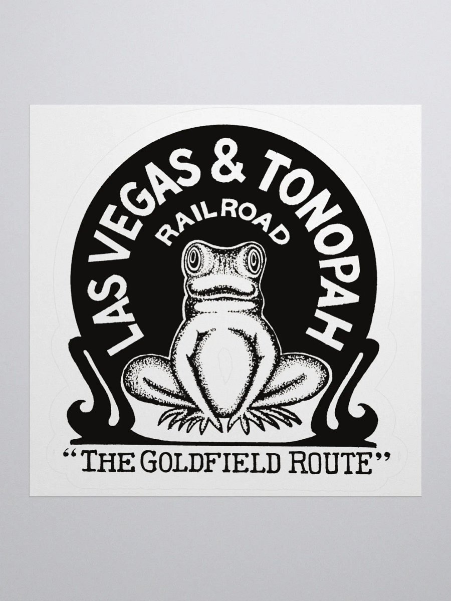 Las Vegas & Tonopah Railroad Vintage Bullfrog Sticker THE GOLDFIELD ROUTE! product image (2)
