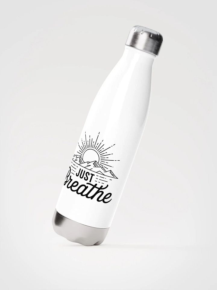 'Just Breathe' Steel Water Bottle product image (1)