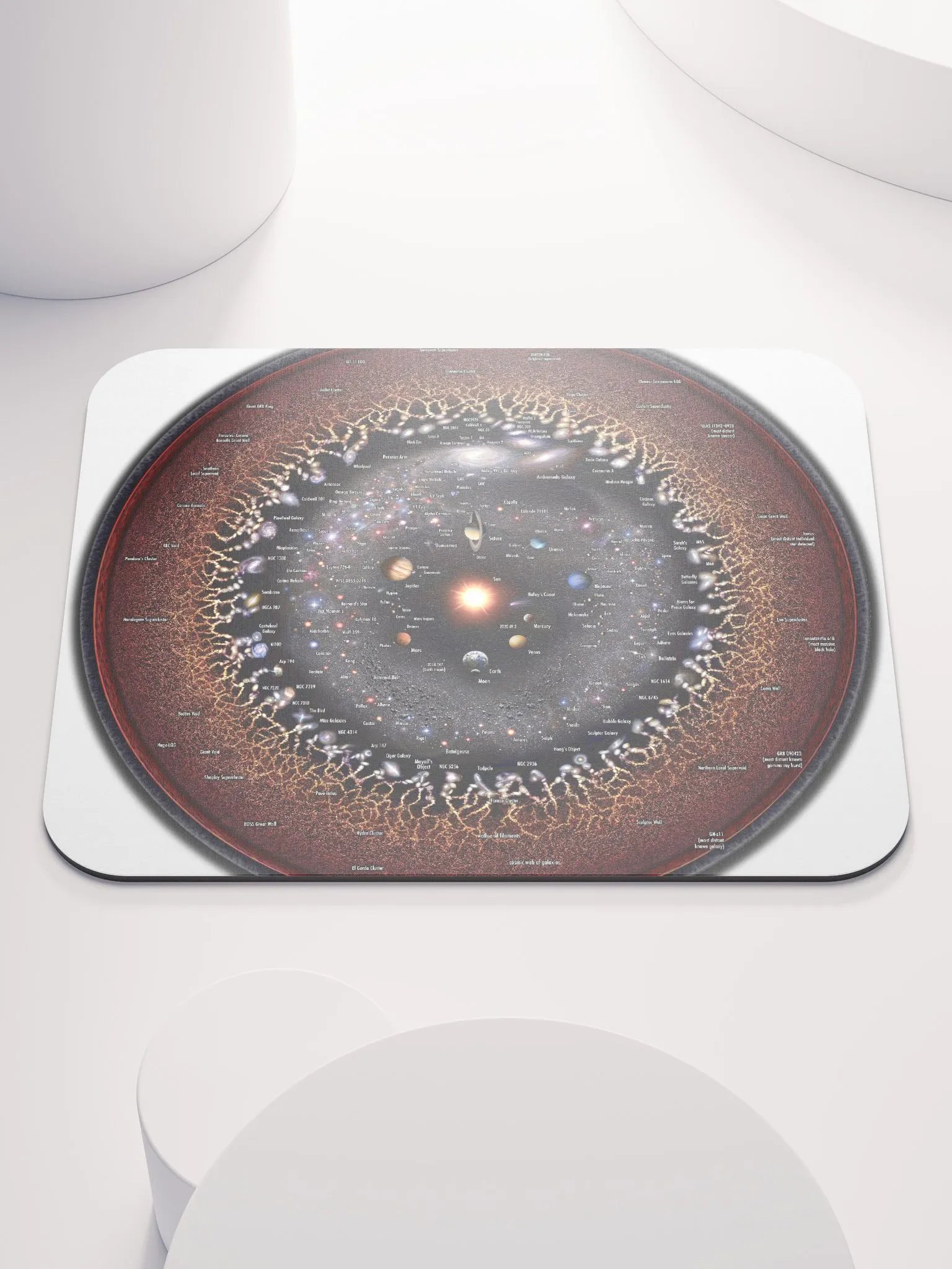 Circular Log Universe Map Mouse Pad! product image (1)