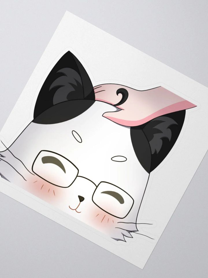 JPAG_Grey cat Headpat emote sticker product image (2)