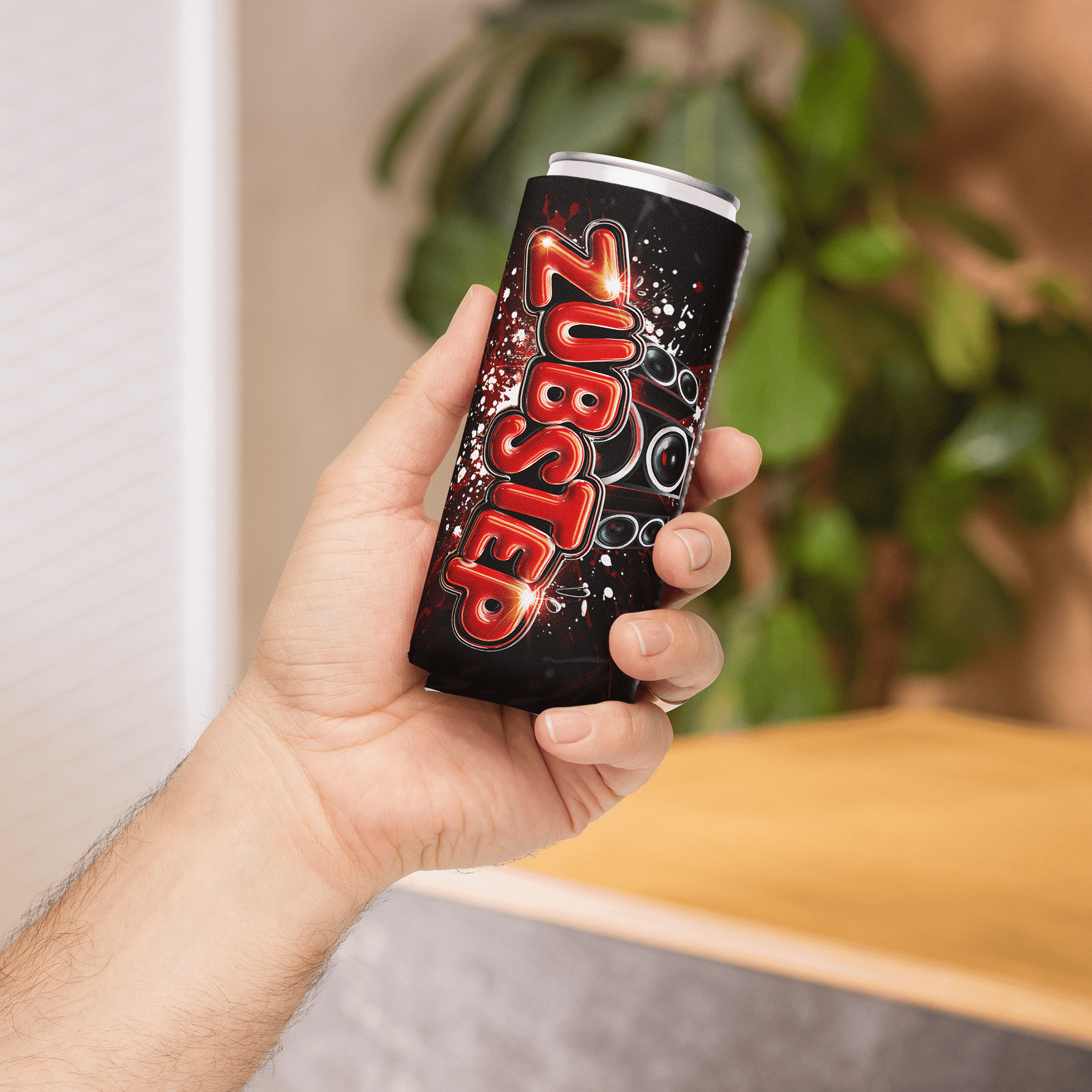 Zubstep Splatter Slim Can Koozie product image (4)