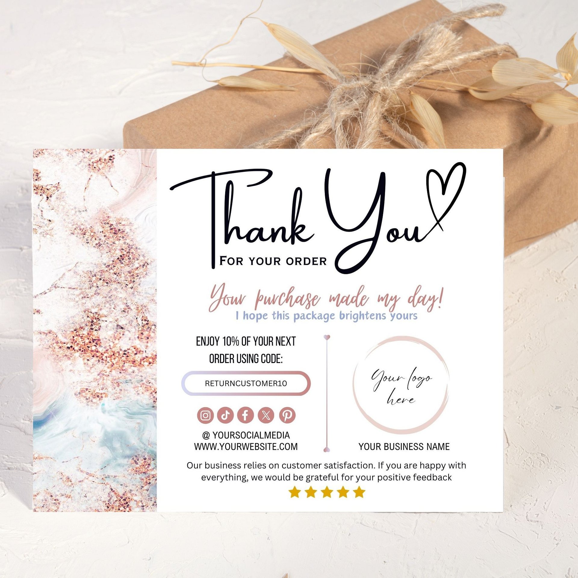 Roseanne - Thank You Card Template product image (3)