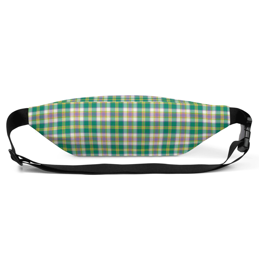 Seafoam Green and Purple Plaid Fanny Pack product image (4)