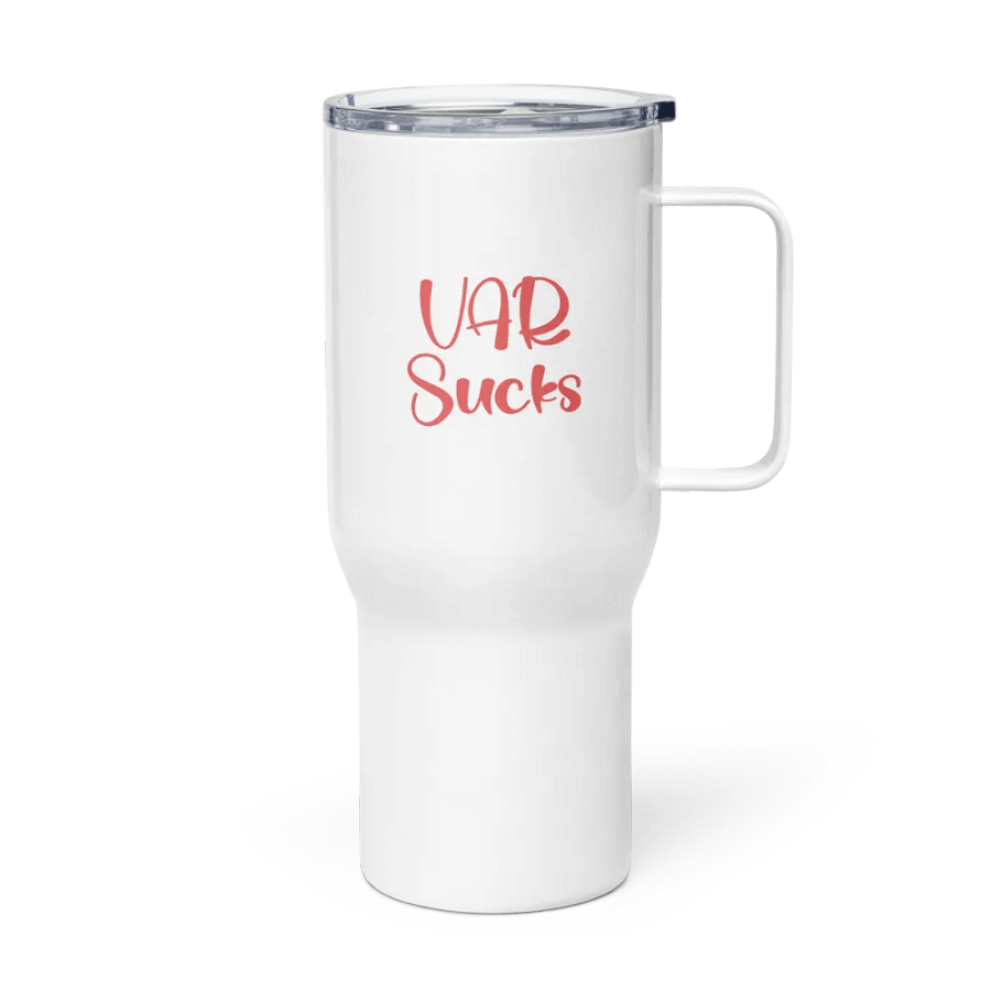 Bold Cursive Travel Mug - VAR Sucks product image (4)