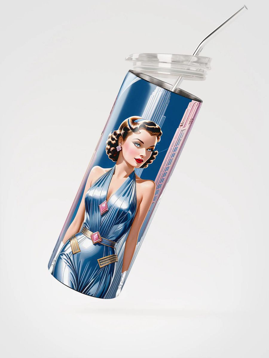 Art Deco Flapper Girl 20 oz Skinny Stainless Steel Tumbler - v2 product image (4)