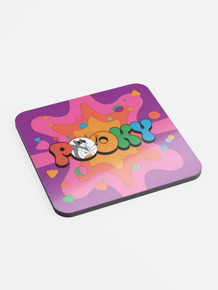 Coaster or micro art piece: pooky psychedelic with dr pookster product image (2)