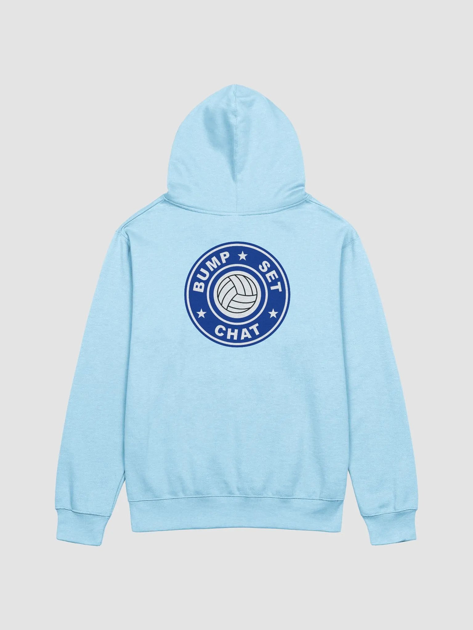 Bump Set Chat Hoodie with Blue Logo on the back product image (12)