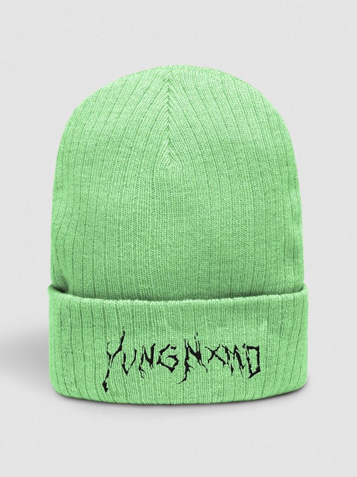 YvngNxmd Black Script Logo Beanie product image (1)