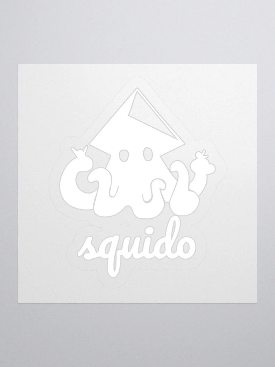 Squido Studio White Logo Stickers product image (1)