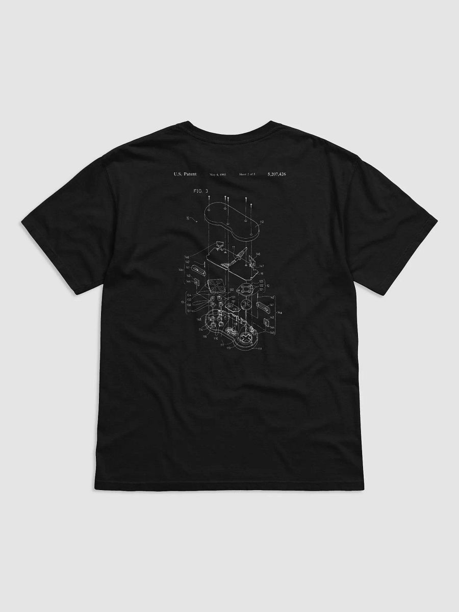SNES controller patent t-shirt - 100% cotton product image (4)