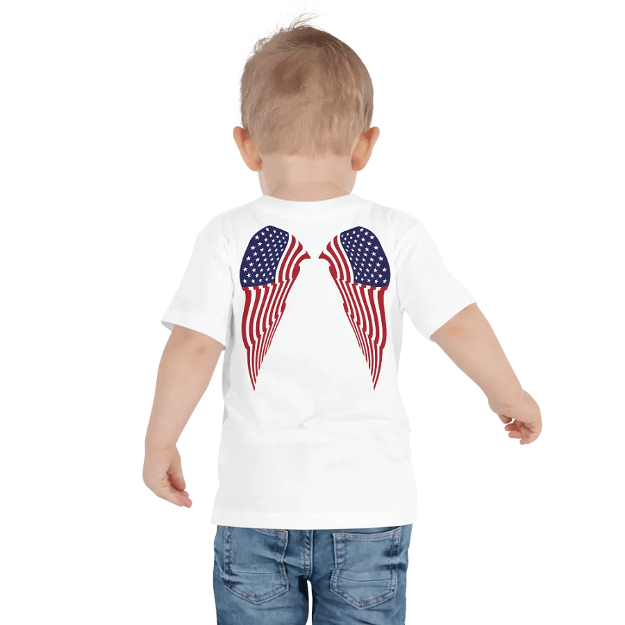Stars & Stripes Ruffled Angel Wings Toddler Tee product image (7)