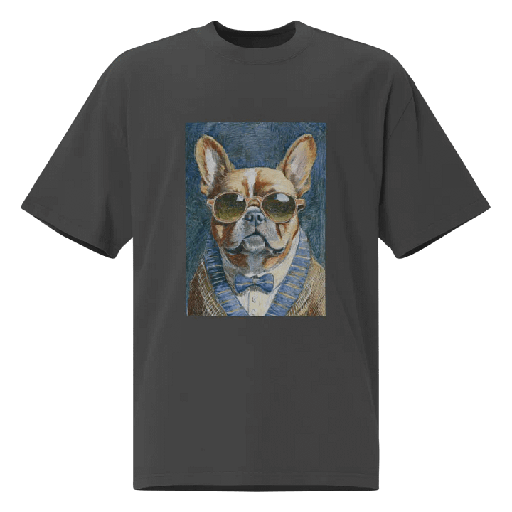French Bulldog Sunglasses Painting - dogPXL Artistic series Shades Oversized Tee product image (2)