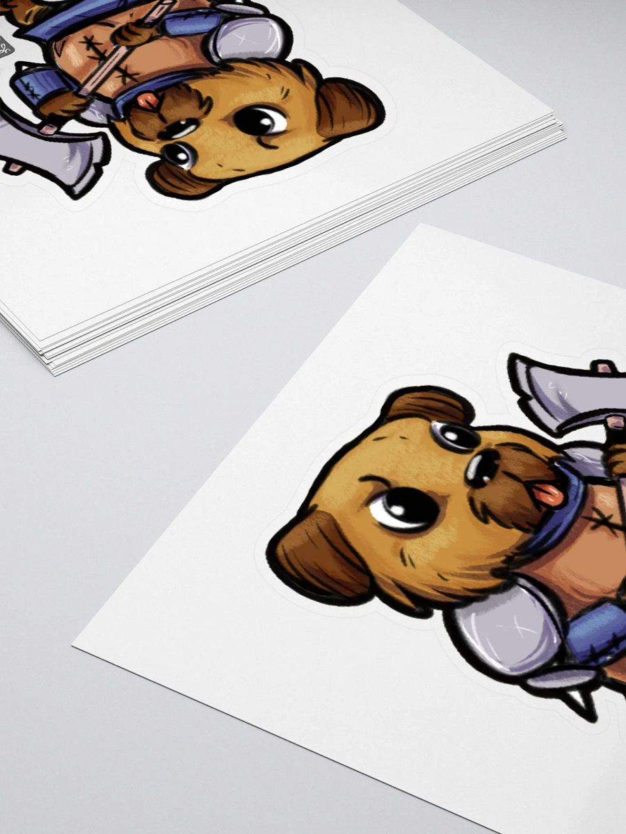 Dog Fighter 'Fighter' Sticker - Whimsical Canine Illustration Decal product image (4)