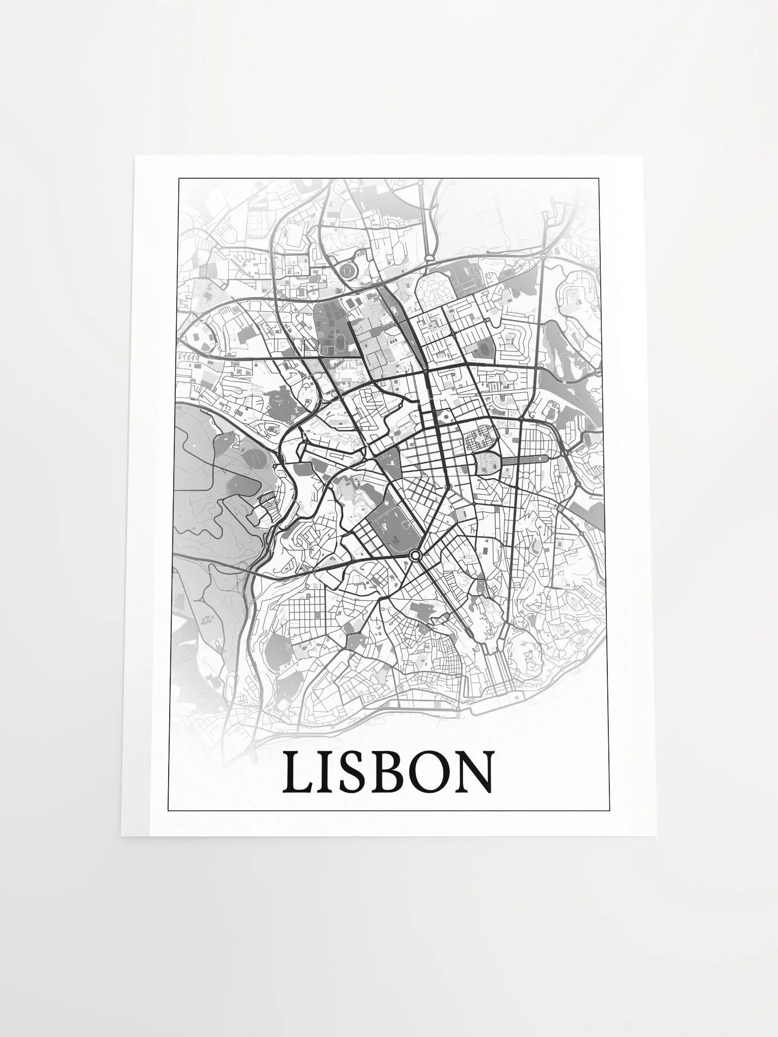 Lisbon, Portugal, city map print product image (16)