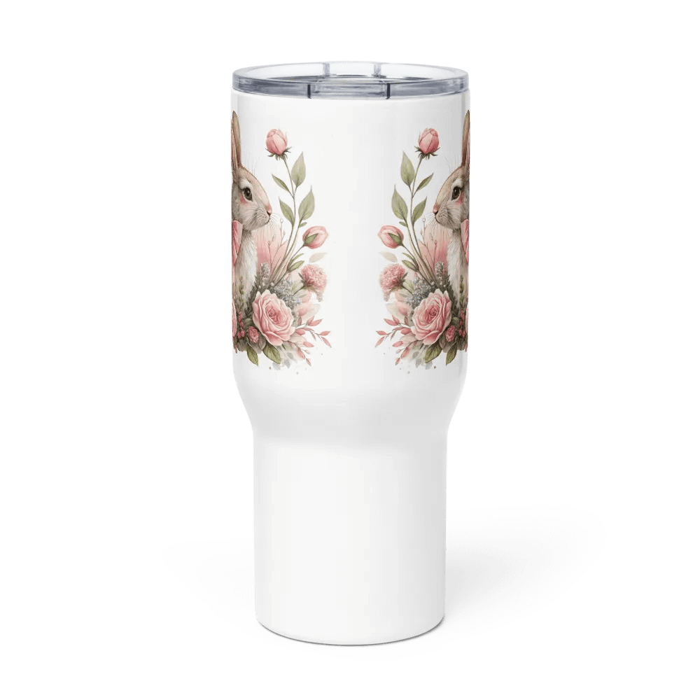 Rabbits 'n Roses Travel Mug product image (3)