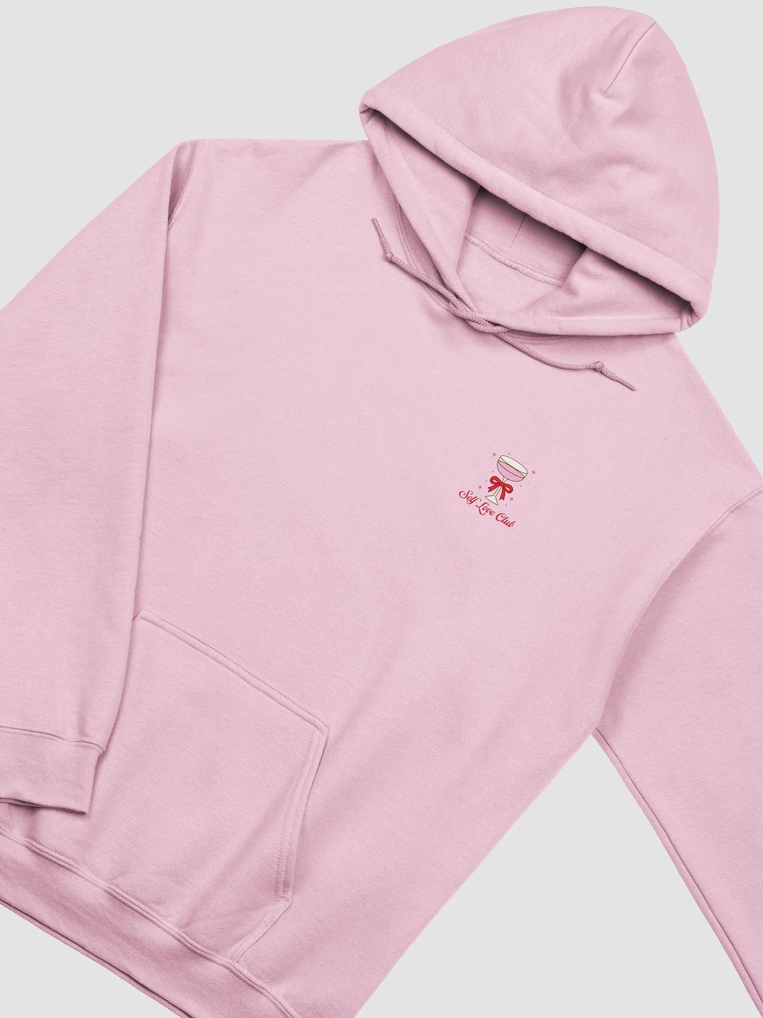 self love club printed hoodie (red lettering) product image (4)