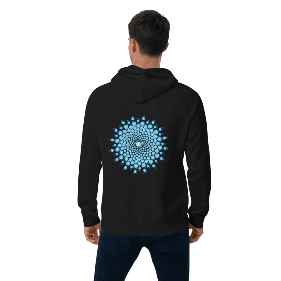 Blue Dot Mandala Unisex Eco Hoodie product image (2)
