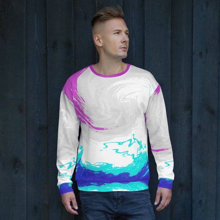 Abstract Vibrant Swirling Melting Forest Unisex Sweatshirt product image (1)