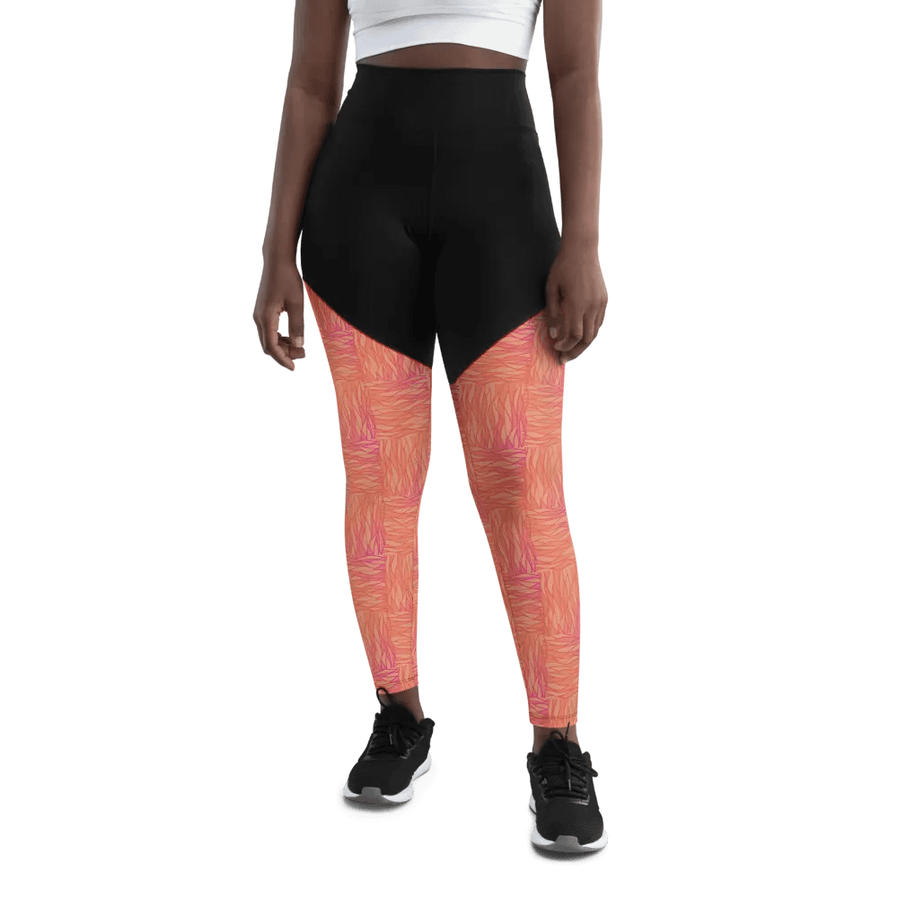 Peach All-Over Print Sports Leggings product image (12)