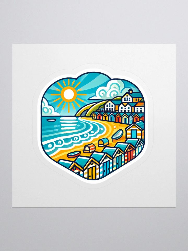 Sunset Coastline Kiss Cut Stickers product image (1)