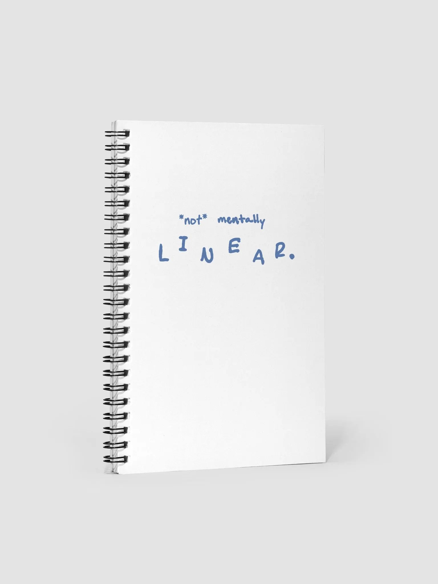 *not* mentally linear. (teal design) notebook product image (1)
