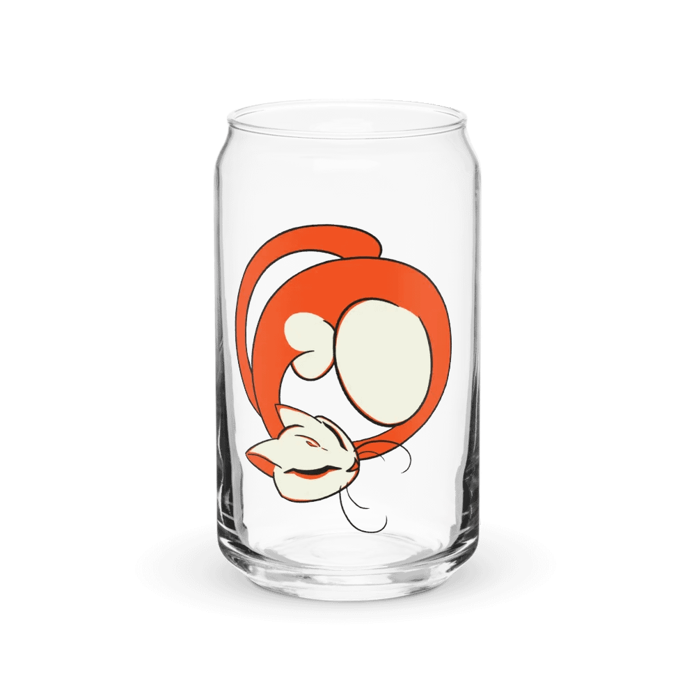 Calming Orange Cat Can-Shaped Glass product image (1)