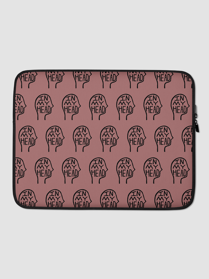 In My Head red laptop sleeve product image (1)
