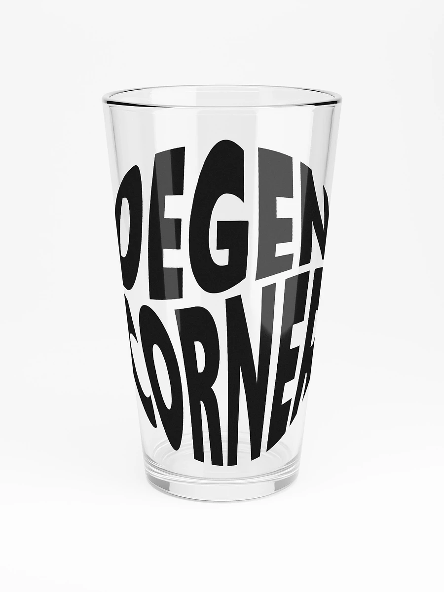 Degen Corner - Pint glass (dark logo) product image (3)