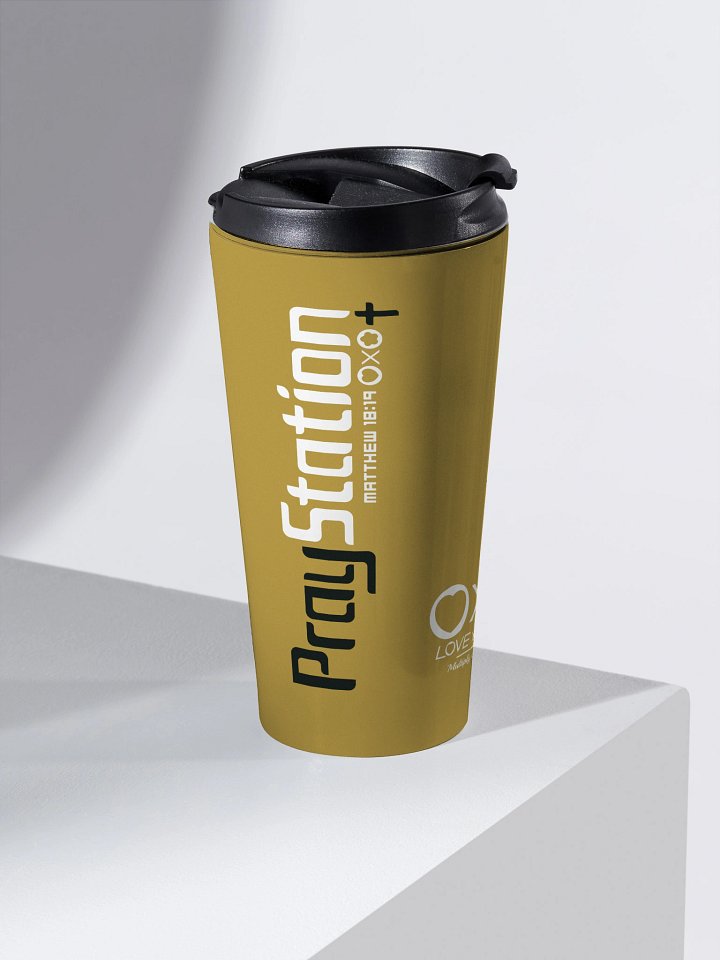 LXA PrayStation Travel Mug - LXA Gold | Love X Aloha - Faith Collection | Premium Christian Merch product image (2)