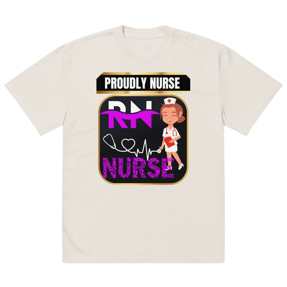 Proudly Nurse Oversized Faded T-Shirt product image (31)