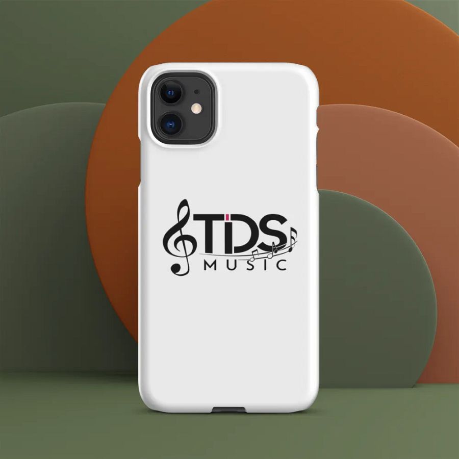 TDS Music White Glossy iPhone Snap Case with Music Notes Design product image (11)